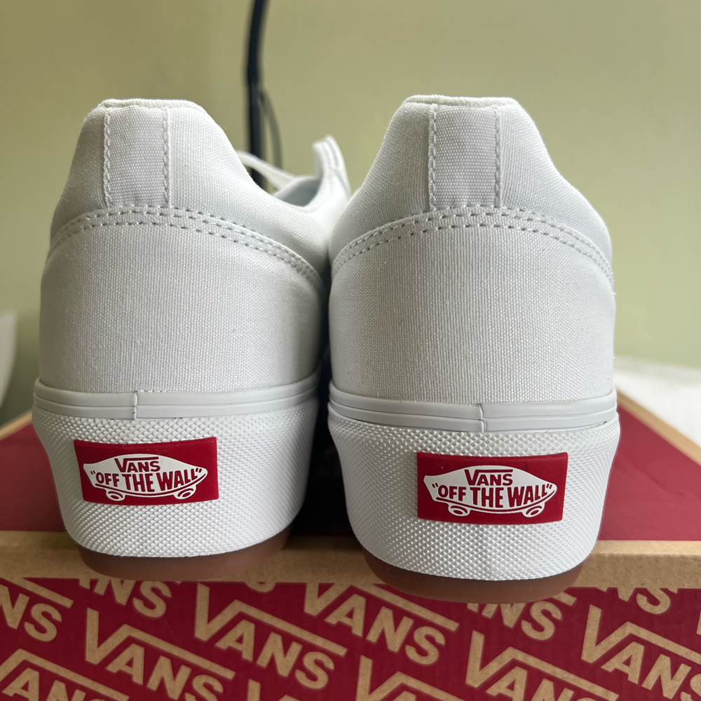 NEW Vans white Seldan platform sneaker shoes size 10 - Picture 5 of 6